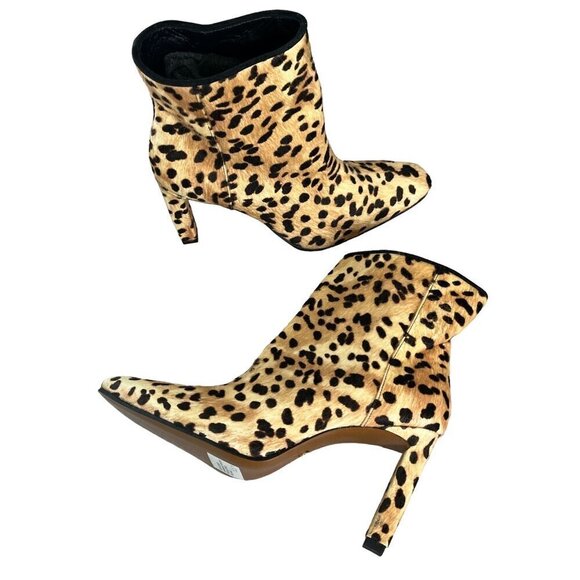 Frame Le Rodeo Leopard Print Calf Hair Ankle Booties 37 / 6.5 New Without Box - Picture 10 of 13
